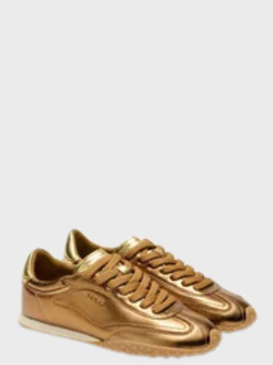 Sneakers de damă aurii