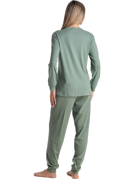 Relax Anatomic Winter Women's Pyjama Set Pistachio 3426045-Pistachio