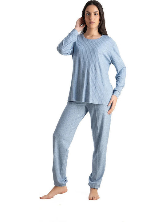 Relax Anatomic Winter-Damenpyjama-Set Hellblau 3426054-Hellblau Relax Anatomic Winter-Damenpyjama-Set Hellblau 3426054-Hellblau