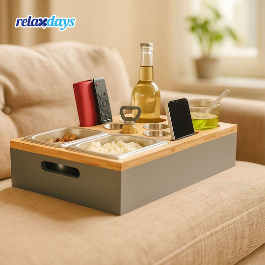 Relaxdays Bamboo Δίσκος Σερβιρίσματος 40x26cm