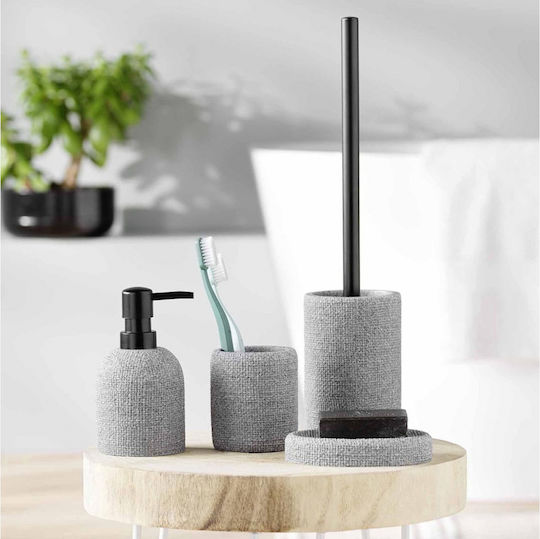 Douceur d'Intérieur Spa Kunststoff-Toilettenbürste fürs Badezimmer Grau
