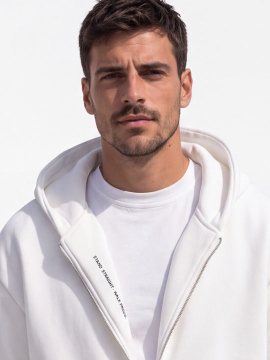 Ecru Hooded Cardigan