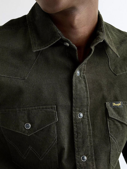 Long Sleeve Corduroy Shirt in Regular Fit Rosin