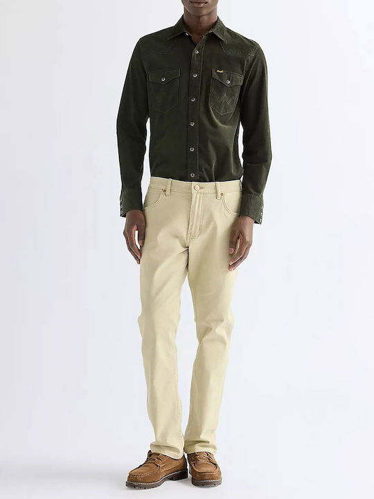 Long Sleeve Corduroy Shirt in Regular Fit Rosin