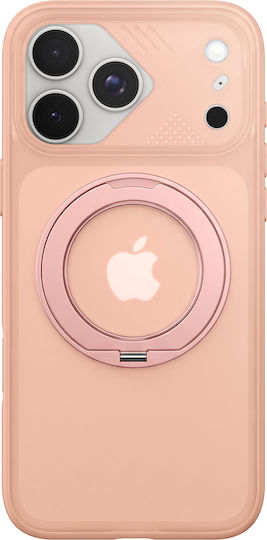 Pango MagSafe Case für iPhone 18 Pro mit transluzenter Rückseite und drehbarem Ring in Hellrosa