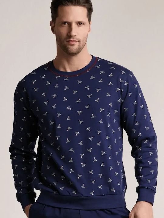 Infioreuomo Зимна Мъжка Пижама Тъмносиня