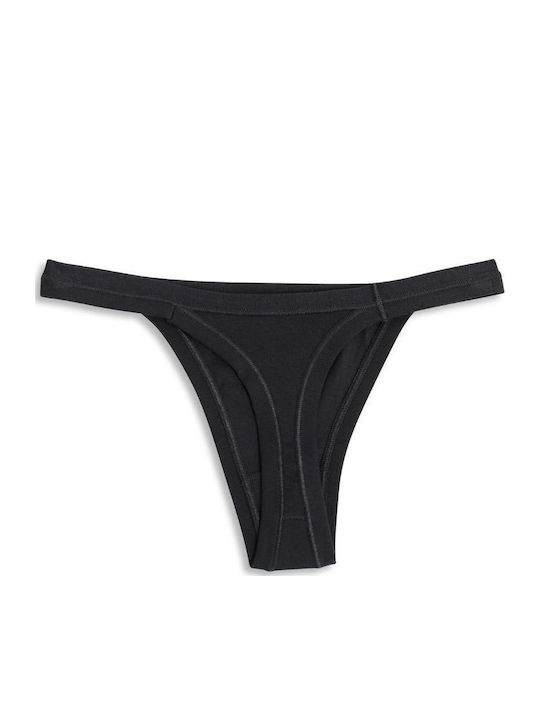 Damen-Strings 3er-Pack Schwarz