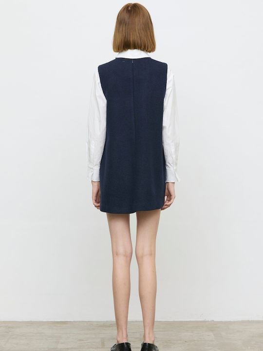 Rochie-cămașă Mini Navy Blue
