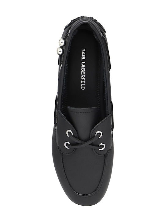 Δερμάτινα Γυναικεία Loafers σε Μαύρο Χρώμα