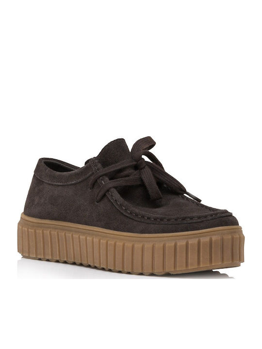 Wildleder Damen-Loafer in Braun
