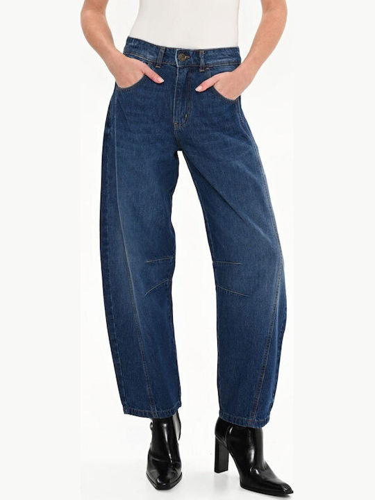 Sac & Co Damen-Jeans mit hoher Taille und Relaxed Passform