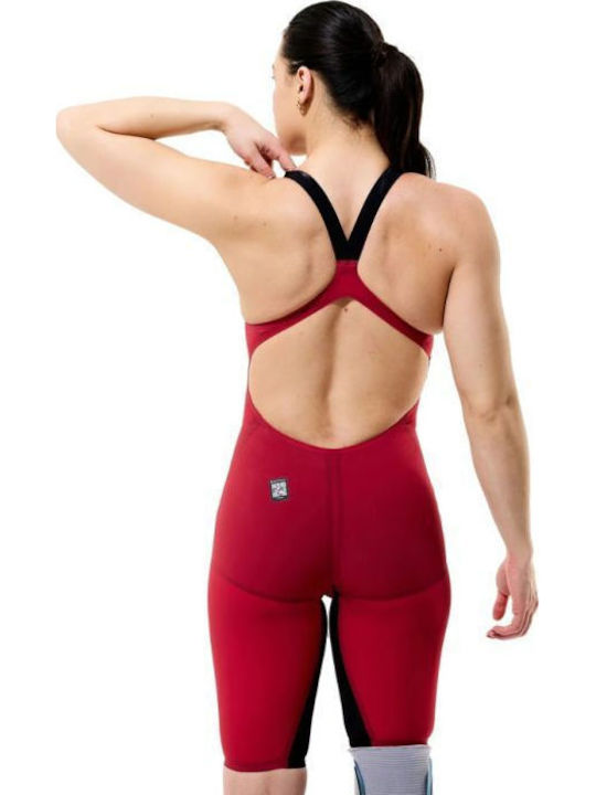 Speedo Fastskin Lzr Pure Valor 2.0 Women's Racing Jammer Swimsuit Red