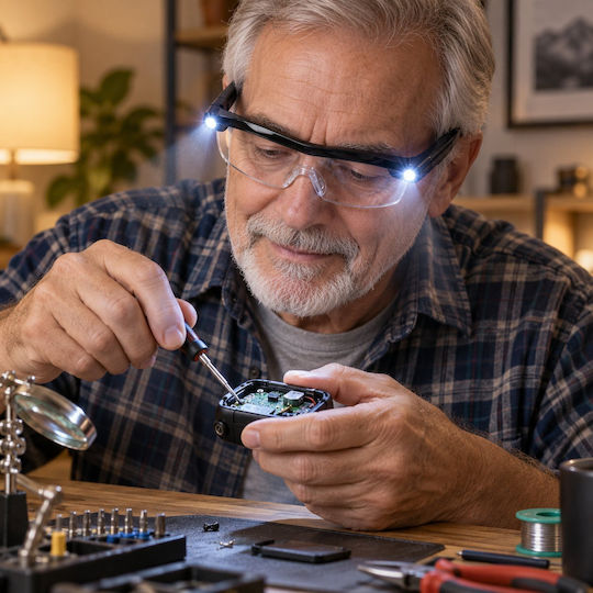 Mag Vision Очила С Увеличителни Лещи И LED Осветление Ts-23247