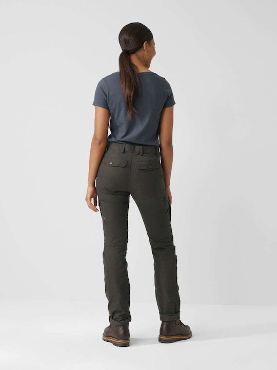 Fjallraven Karla Pro Damen-Wanderhose Lang Dark Olive