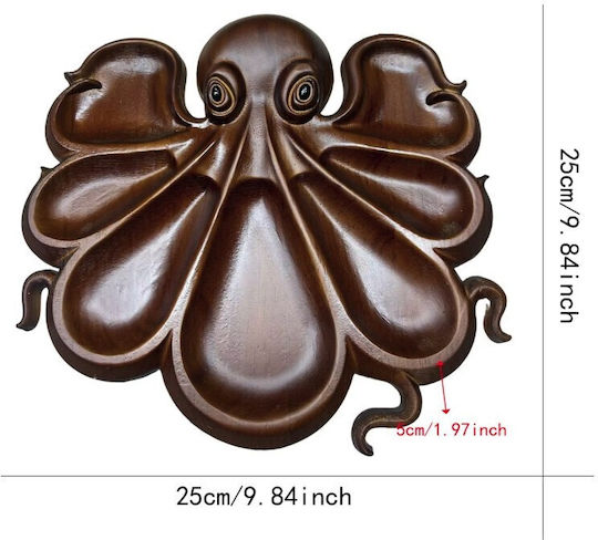 Ξύλινη Ορντεβιέρα Καφέ Π26xΜ25xΥ3cm