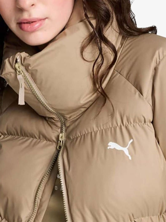 Дамско зимно Puffer яке Beige