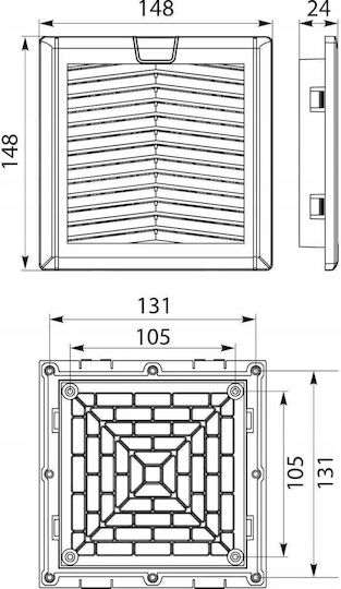 Elektro Plast Wall-Mounted Bathroom Ventilator 148mm