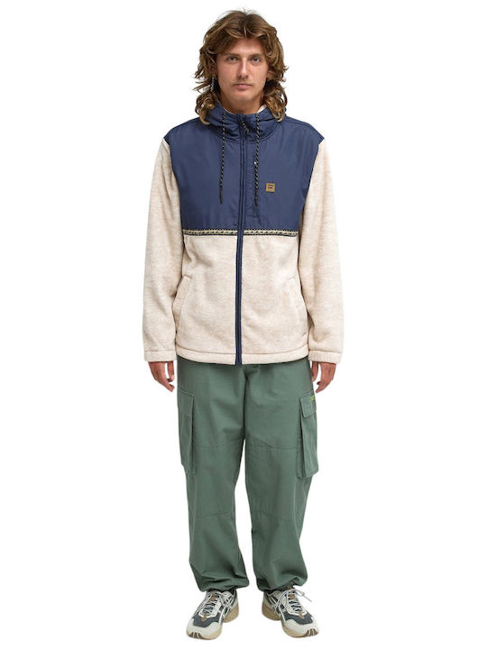 Boundary Ανδρική Ζακέτα Fleece με Κουκούλα Blue Graphite