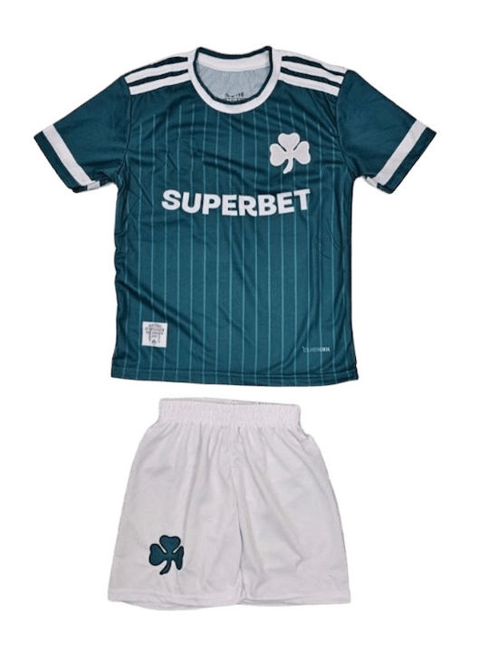 Set de Fotbal pentru Copii Panathinaikos 2026-2027 Verde Balón De Oro Unisex pentru Copii Verde Ab209