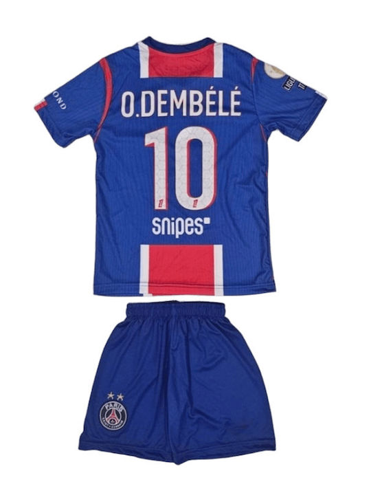 Παιδικό Σετ Ποδοσφαίρου Dembele Psg 2026-2027 Μπλε Balón De Oro Κόκκινο Μπλε Unisex Παιδικά Ab212