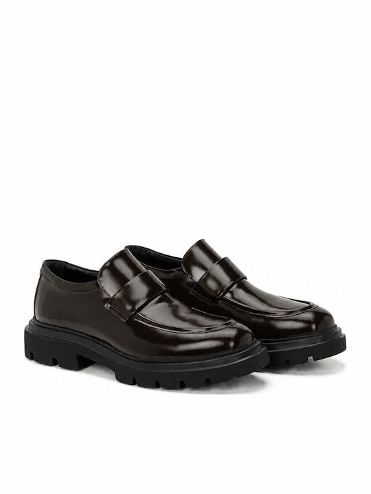Loafers Bărbătești din Piele în Culoare Maro