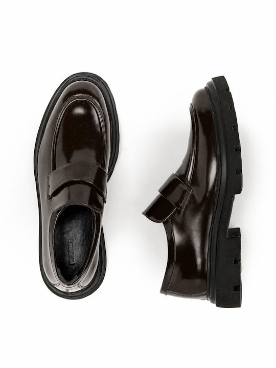 Loafers Bărbătești din Piele în Culoare Maro