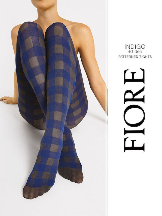 Γυναικείο Καλσόν 40 Den Indigo με Print