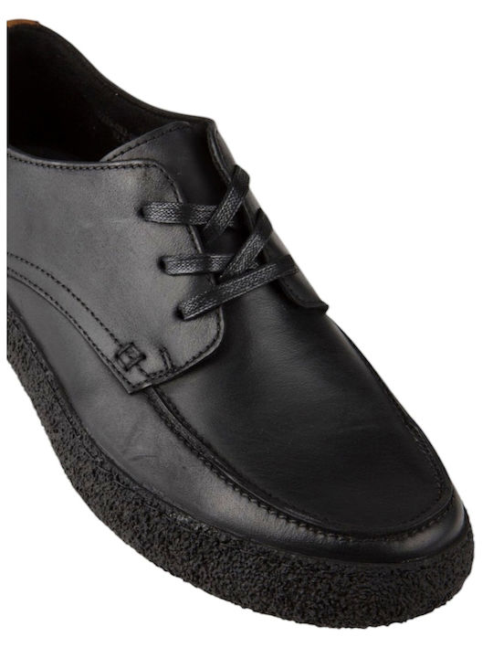 Black Leather Men's Casual Shoes