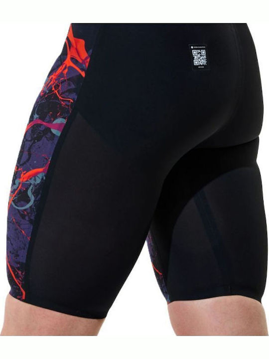 Speedo Fastskin Lzr Pure Valor 2.0 Printed Men's Racing Jammer Swimsuit Black