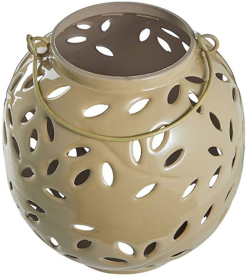 Butlers Autumn Medley Metalllaterne Beige 20 x 20 cm, für den Tisch