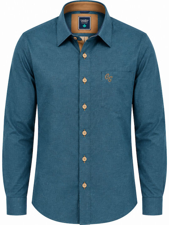 Long Sleeve Regular Fit Petrol Blue Shirt