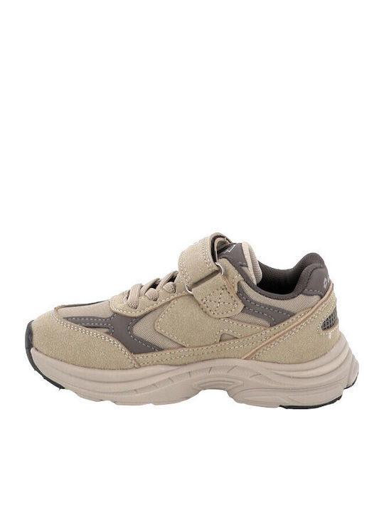 Kids Sneakers with Hook & Loop Closure Khaki