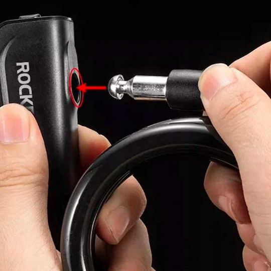 Rockbros Rks515-bk Bicycle Lock with Key 1.1m Black