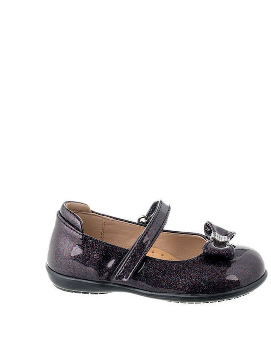 Anatomic Kids Ballerinas with Hook and Loop Closure Patent Leather Purple