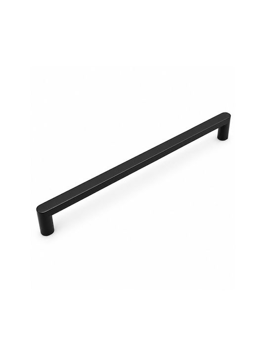Finetto Matte Black Metal Furniture Handle with 192mm Hole Centers 256-LKBE7192BL