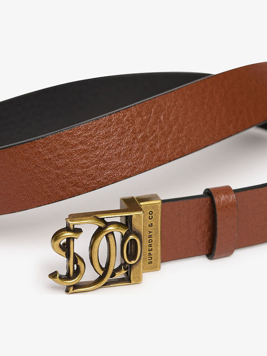 Brown Leather Women's Belt