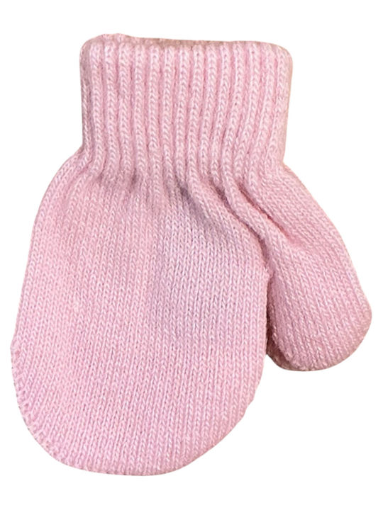 Kinderhandschuhe Fäustlinge Gestrickt für Neugeborene Rosa