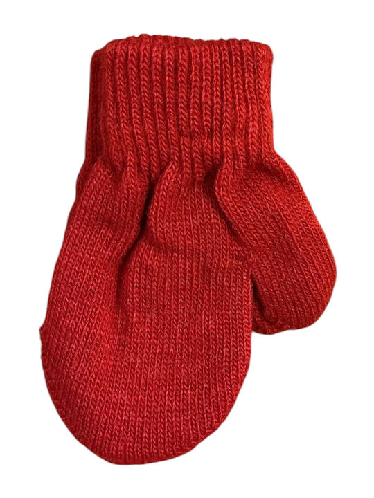 Kinderhandschuhe Strickfäustlinge für Neugeborene Rot