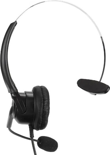 Noozy Headphones Black Silver 2.5mm Microphone for Cordless Landline Phones