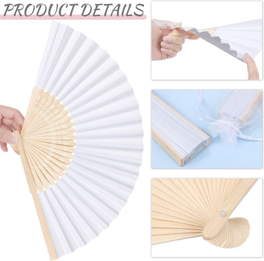Set of 60 Foldable Bamboo Lanterns White Paper Typec Home 60 Organza Bags Elegant Handheld Lanterns Wedding Guest Favors Baptism Summer Events Creative DIY Projects