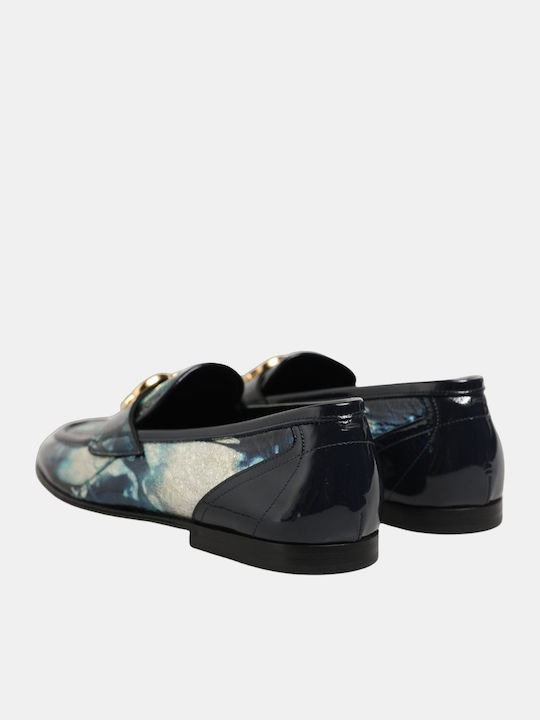 Δερμάτινα Ανδρικά Loafers σε Μπλε Χρώμα