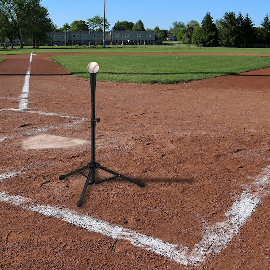 Relaxdays Verstellbarer Baseball-Trainingsständer Schwarz 72 x 32 x 30 cm