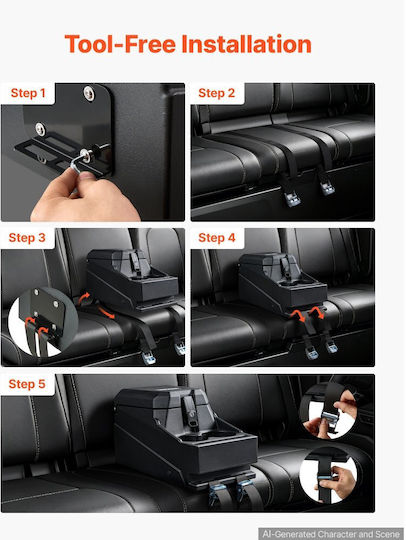 Vevor UTV Center Console Storage Box Lockable Armrest Organizer Tool Holder HDPE Cup Holder Phone Mount Compatible with Polaris Ranger & Can-Am Defender 2017-2026