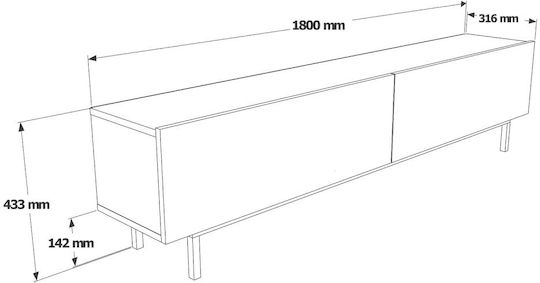 Future Bodenstehend Beige 180x44x32 cm Future Bodenstehend Beige 180x44x32 cm
