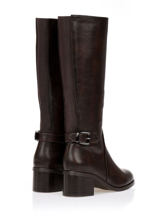 Damenstiefel mit Mittlerem Absatz Braun