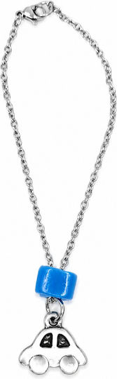 Talisman Norocos pentru Mașină Athinodorou Handmade Mașină din Oțel cu Piatră Albastră 09ya00001