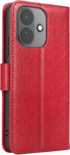 Zanaé Wallet Case Redmi Note 17 Pro Textured Effect Stand Red