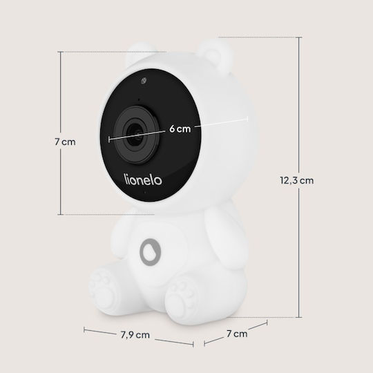 Lionelo Babyline Smart Baby Monitor with Two-Way Audio & Lullabies & Melodies