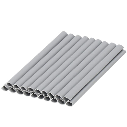 Sârmă pentru Împrejmuirea Grădinii din PVC 19 cm 20 Bucăți Gri