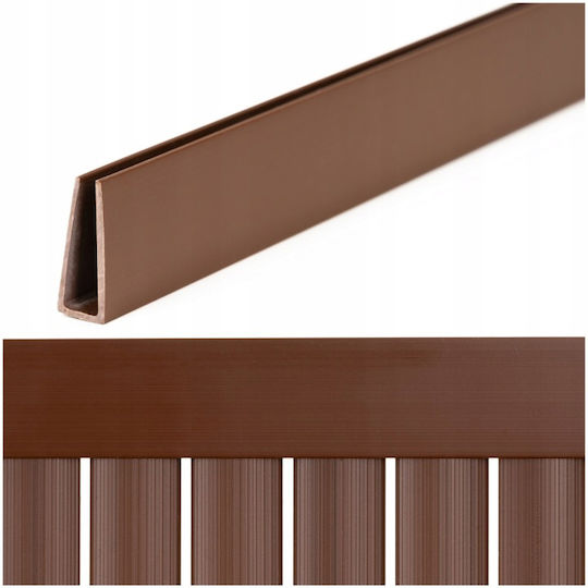 Material De Construcție Pentru Garduri De Grădină Din PVC 100cm Maro